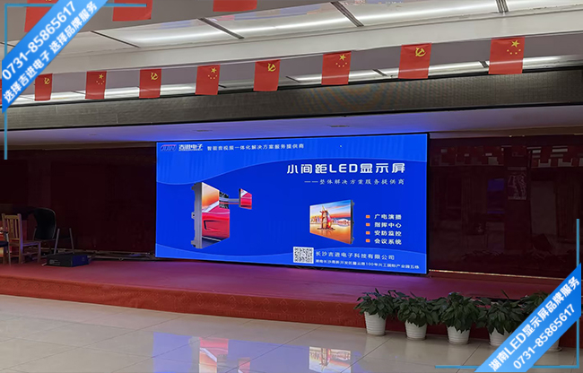 益陽資陽區(qū)長春工業(yè)園某企業(yè)報(bào)告廳LED顯示屏